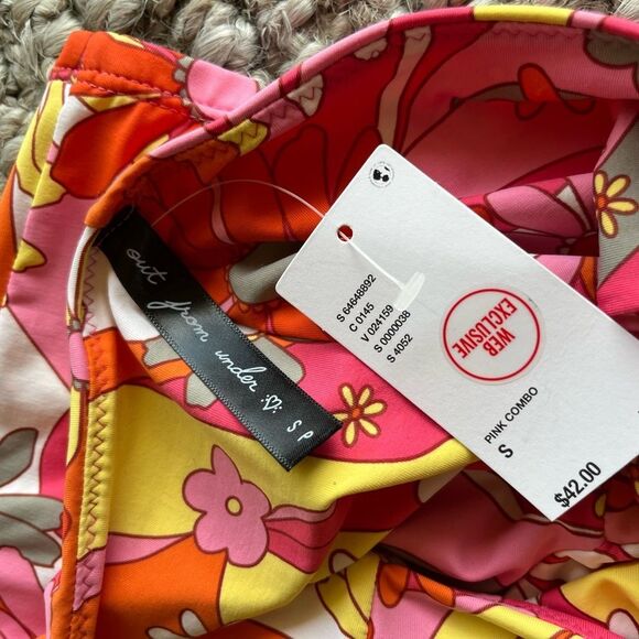 Urban Outfitters Floral Bikini Bottoms - Pink, Yellow, Orange - Picture 3 of 3